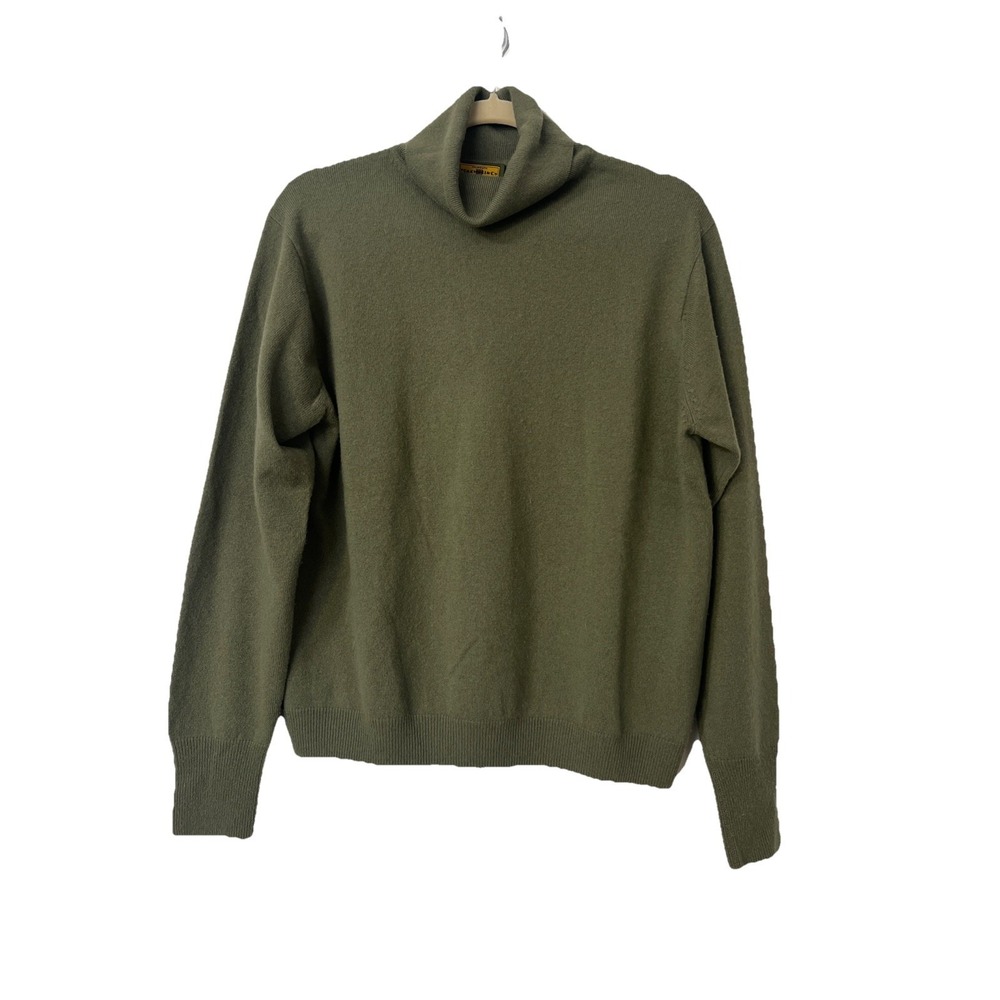 Maxwell & Co Green Cashmere TurtleNeck Pullover Sweater Women's Sz M Preppy